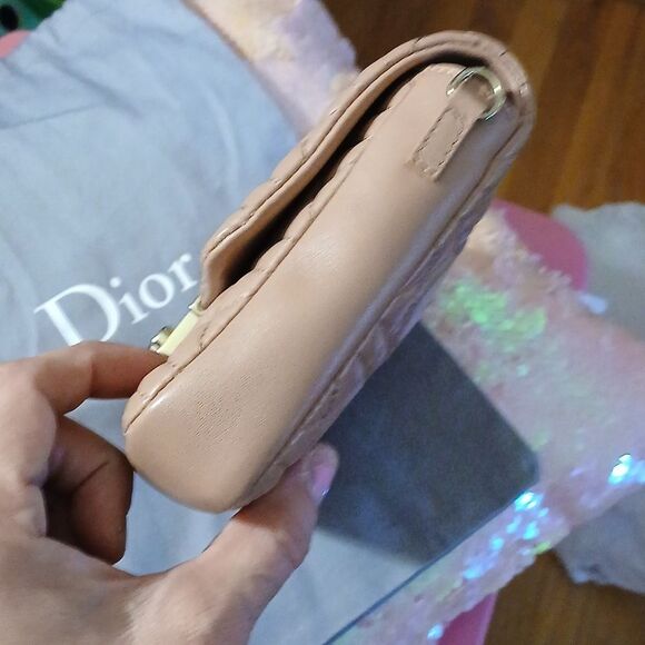 FINAL PRICE! Christian Dior Pink/Beige Leather Cannage Miss Dior Shoulder Bag - Picture 13 of 17